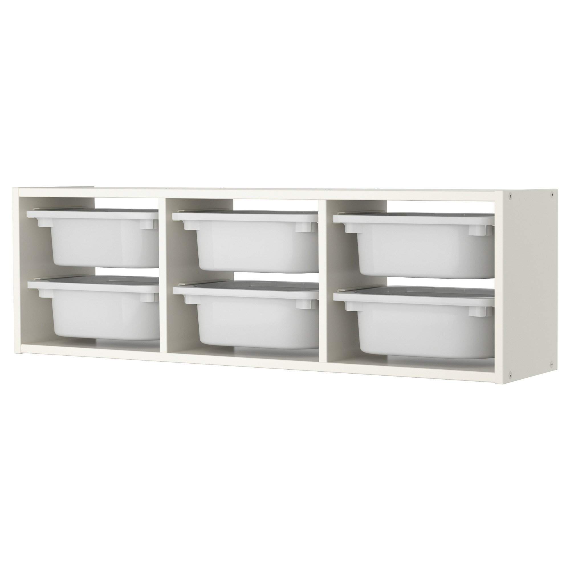 TROFAST wall storage, white/white, 99x21x30 cm - IKEA