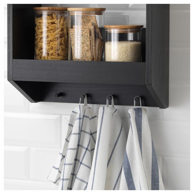 VADHOLMA Hanging storage, black/mesh, 9 ¾x24 ¾ - IKEA