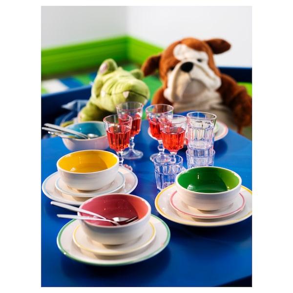 DUKTIG 8-piece cup/saucer playset, mixed colors - IKEA