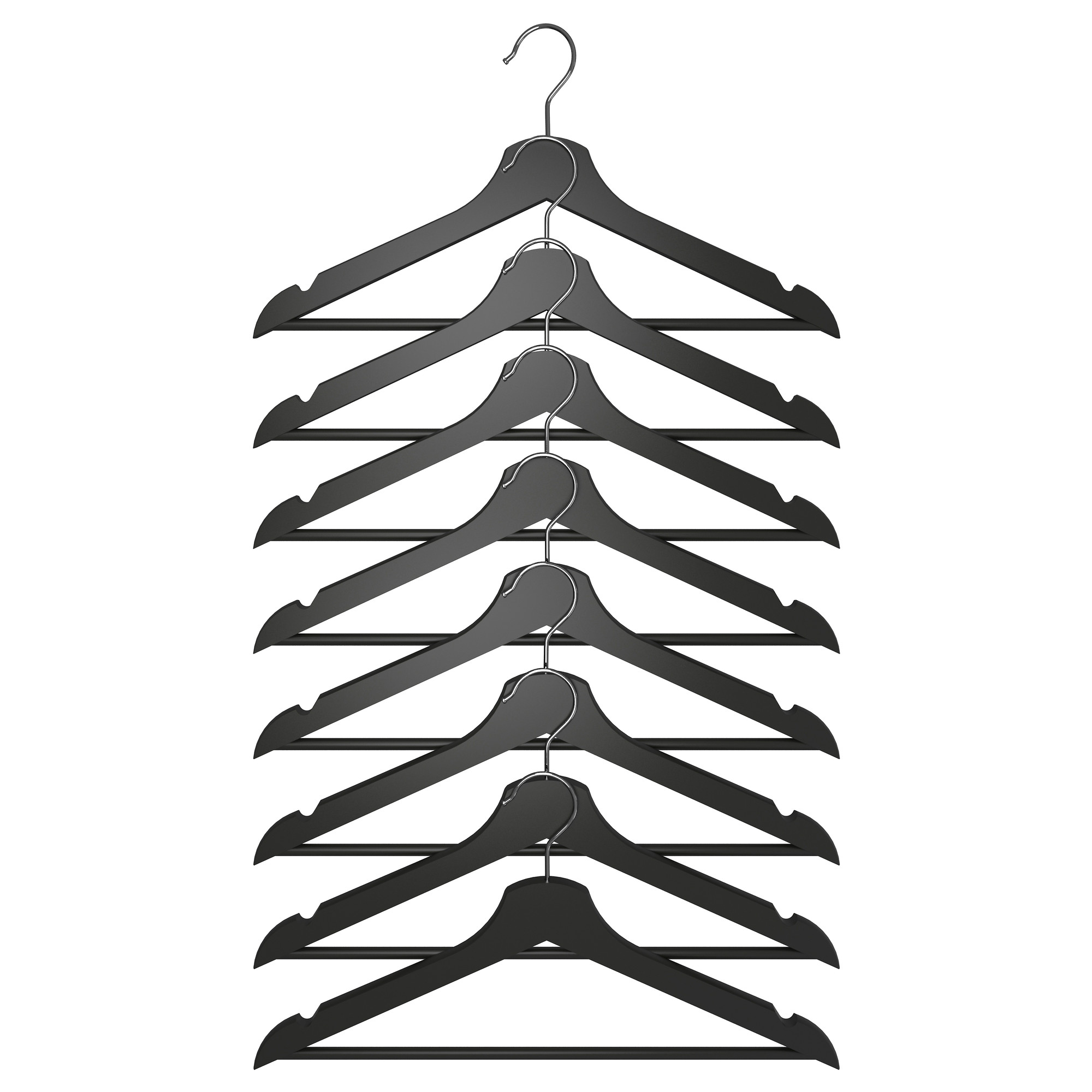 IKEA Hanger Wood Clothes Coat (8 Pack) White Bumerang